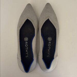 Rothy's Cream/White Pointed Flats size 8.5